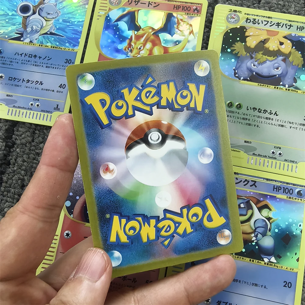 3pcs/set DIY Pocket Japanese First Generation Series The Three Families Charizards PTCG Game Cards Collection of Gifts Toys