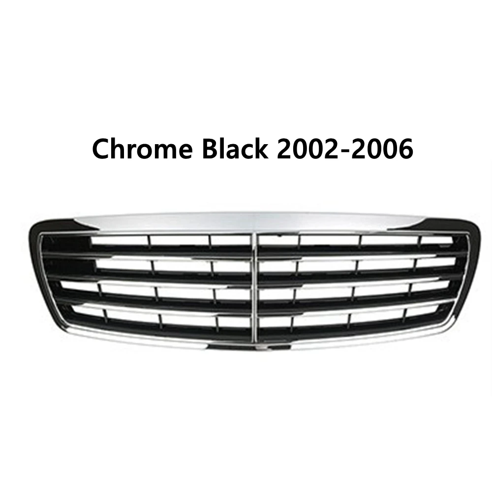 For Mercedes Benz E-Class W211 2002-2006  CL Style Black/Silver/White/Chrome Front Racing Grille