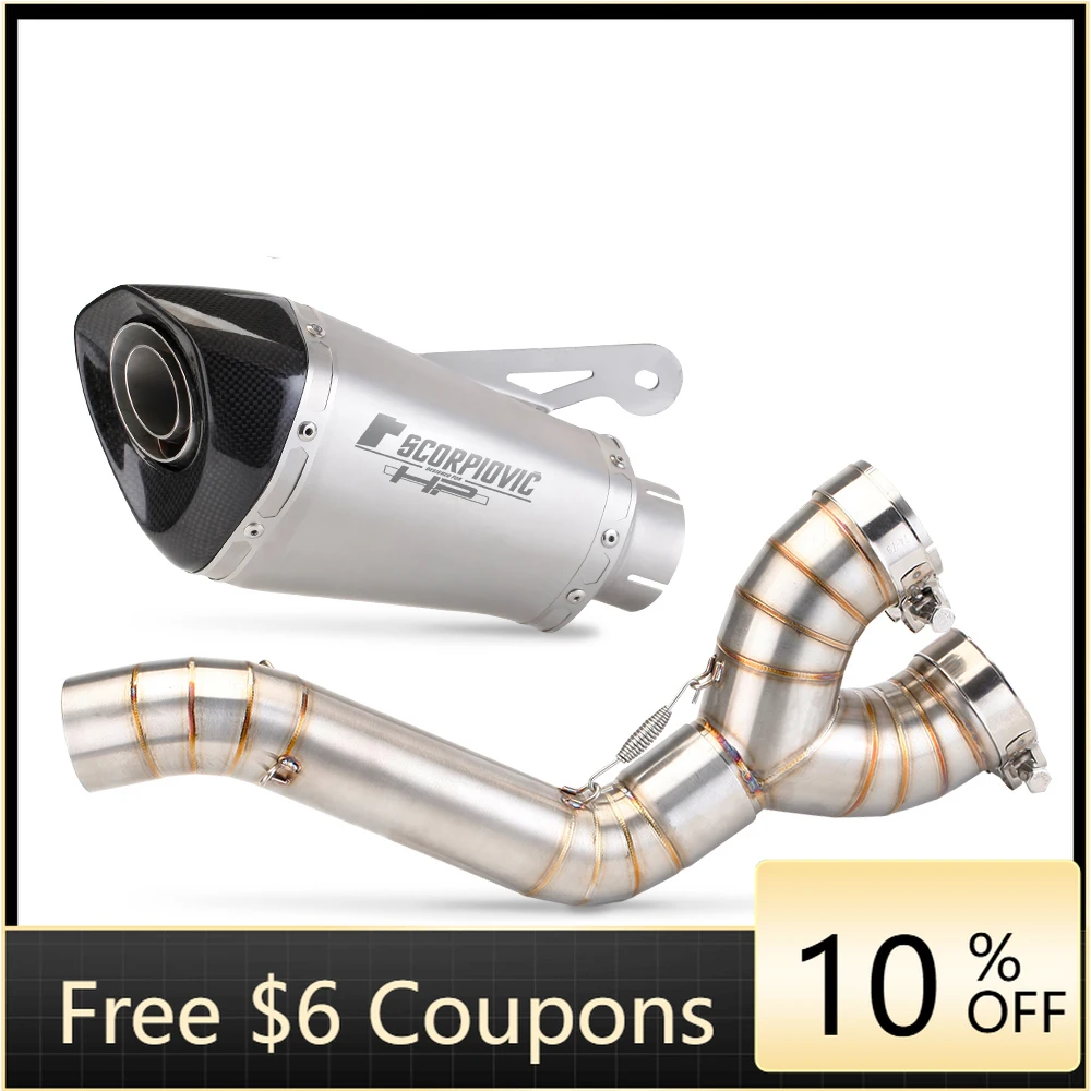 

STLF Motorcycle Modified Exhaust Pipe Stainless Steel Connecting Pipe S1000RR Middle Section 2010-2014 S1000R 2010-2016