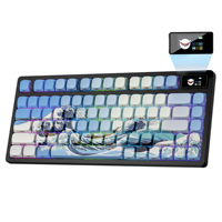 XVX L75 Pro Low Profile Mechanical Keyboard Bluetooth 5.1/2.4G Wireless/Type-C Wired Custom Anime Keyboard with RGB Backlit