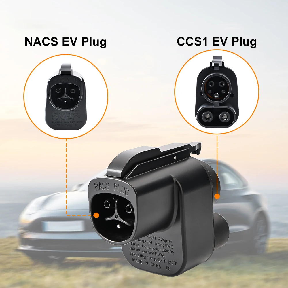 

Адаптер NACS к CCS1 EV 500A MAX 1000 В постоянного тока 250 кВт для версии Tesla, портативные аксессуары для зарядки электромобилей