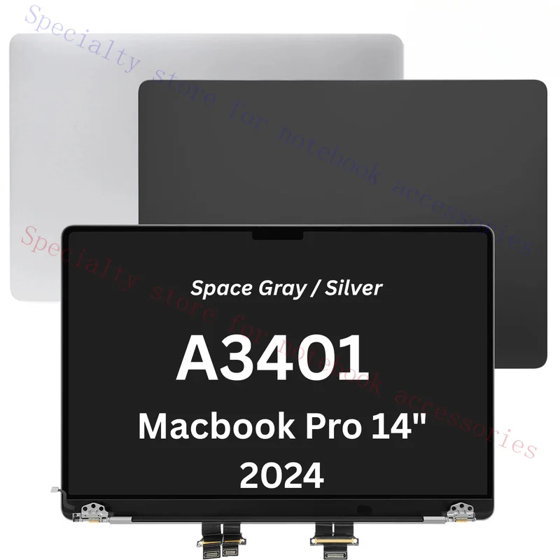 For MacBook Pro A3401 14 M4 2024 Replacement Display LCD Screen Full Assembly