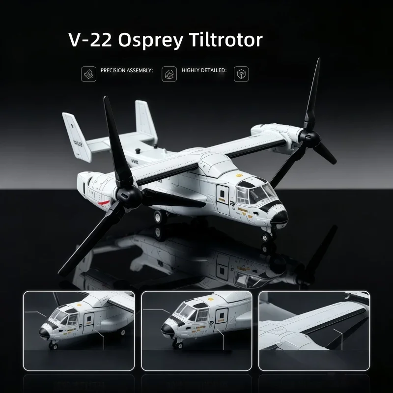 1/72 Kreative Militärserie V-22 Osprey Tiltrotor-Hubschrauber-Modellbausatz, Klebstofffreier Flugzeug-Bausatz, DIY-Spielzeug als Geschenk – Detail 7