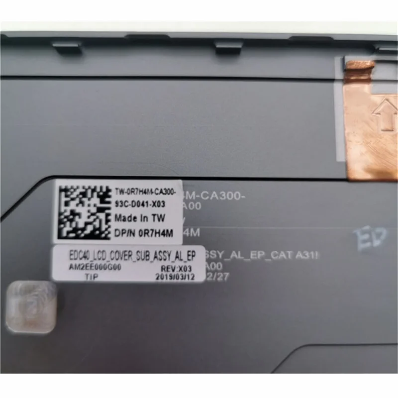 S  LCD Rear Lid Back Cover Screen Case Silver For Latitude 7400 E7400 R7H4M 0R7H4M