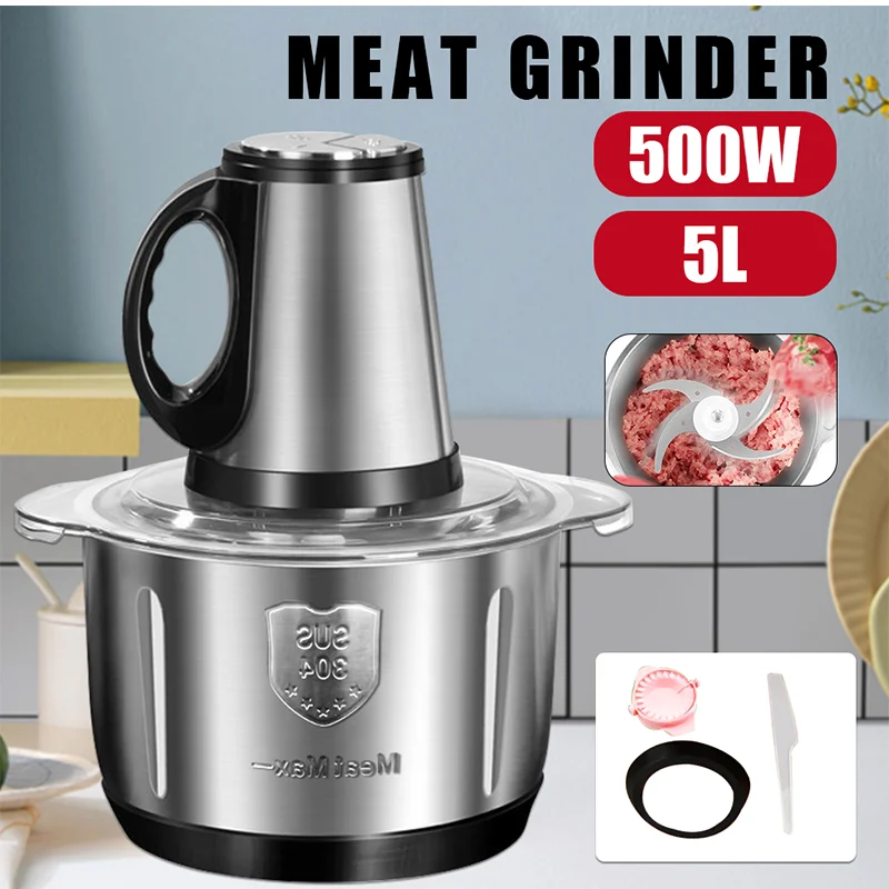 Tritacarne elettrico da 5 litri Frantoio per alimenti Affettatrice per verdure multifunzionale in