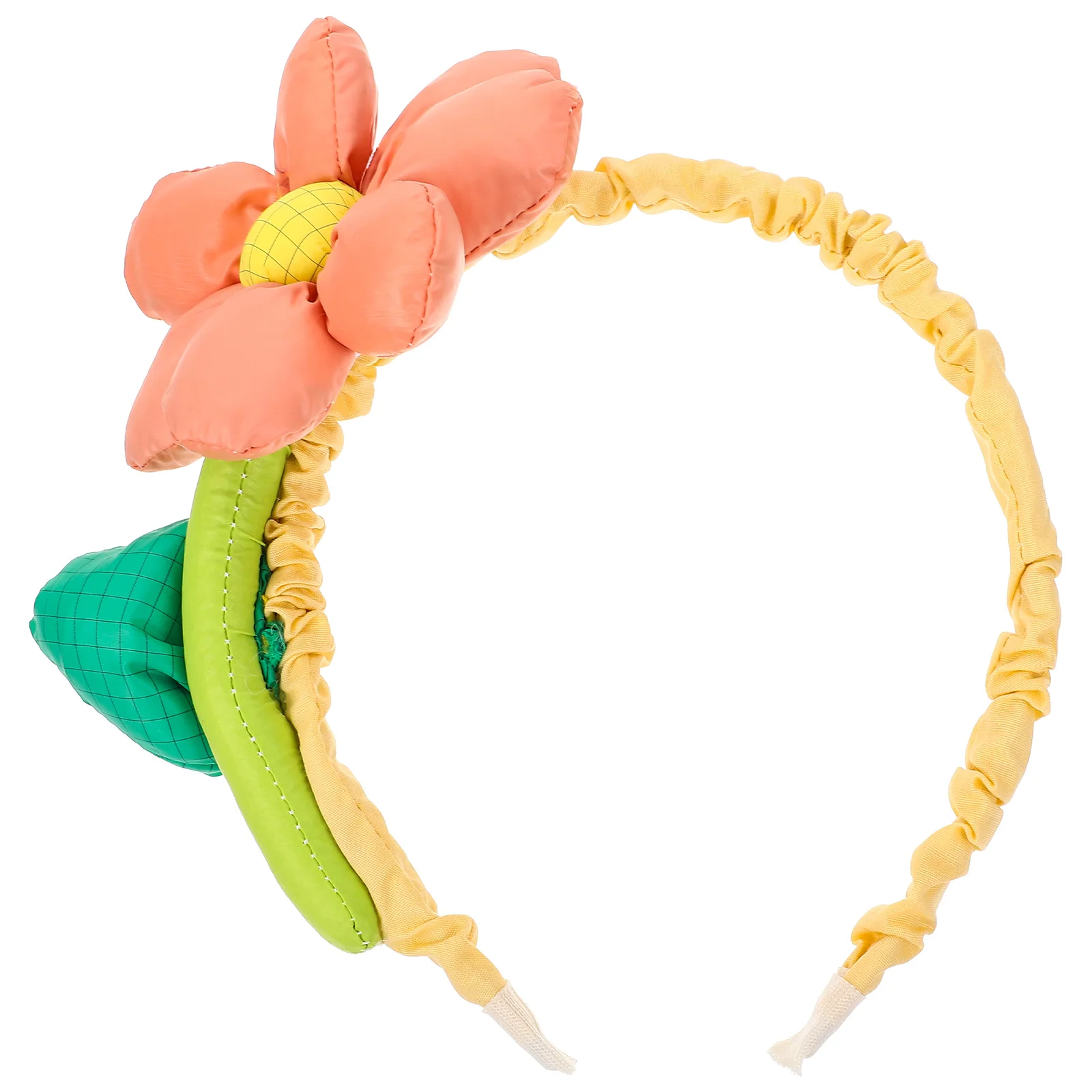 

Big Sunflower Accessories Toddler Orange Plastic Headband Kids Cloth Flower Hair Decor Costume Halloween Party