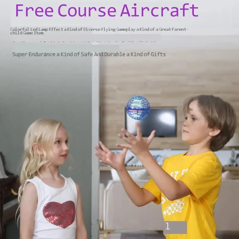 

Flying Ball Spinner Toy Hand Control Drone Helicopter 360° Rotating with LED Light Game Children Sports Ball birthday Gifts