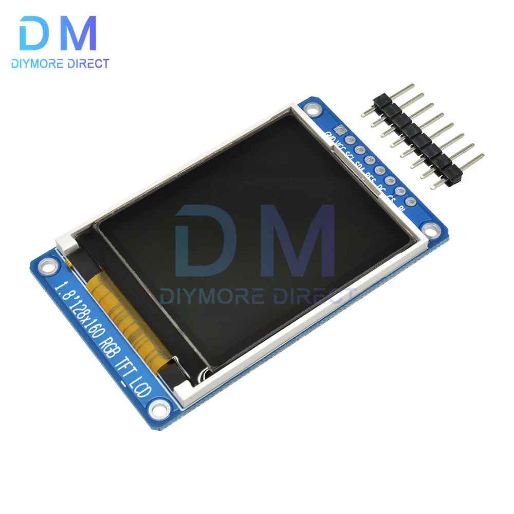 1.8 polegada cor cheia 128x160 spi cor cheia tft lcd módulo de exibição 3.3v substituir oled fonte de alimentação para arduino