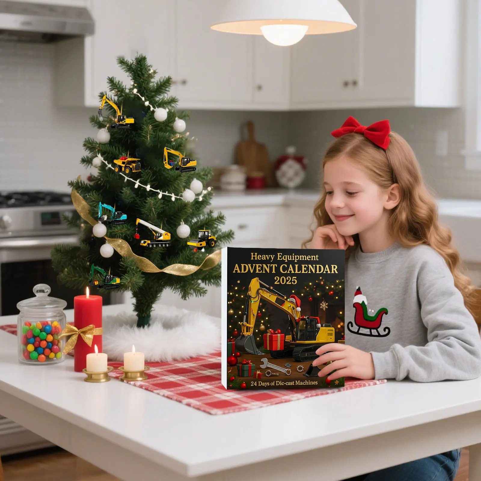 Manual Kitchen Timer Heavy Equipment Advent Calendar 2025 24 Die Machines Little Machine Ornaments Christmas Visual Timer Large