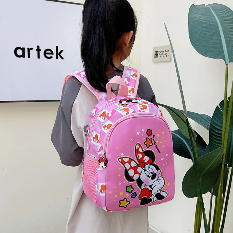 Cute Cartoon Disney Mickey Mouse Minnie Children\'s Backpack for Boys and Girls Pink Small Children Kids Kindergarten School Bags