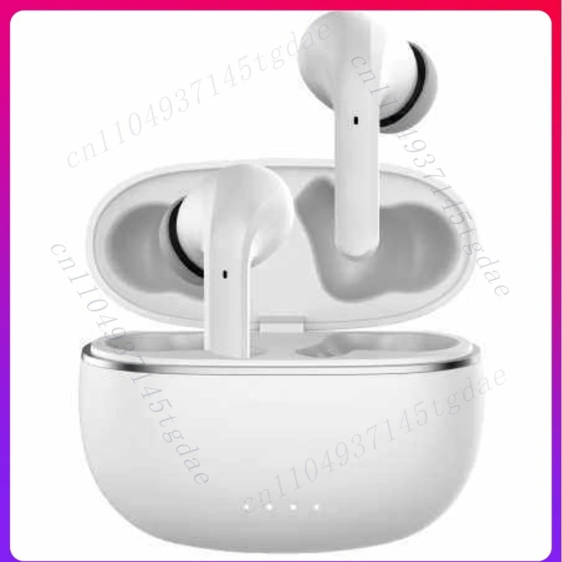 ノイズキャンセリング機能付き完全ワイヤレスbluetoothヘッドセット-38db、透明モード搭載、ミルキーホワイト-新品、ベアメタル、付属品なし