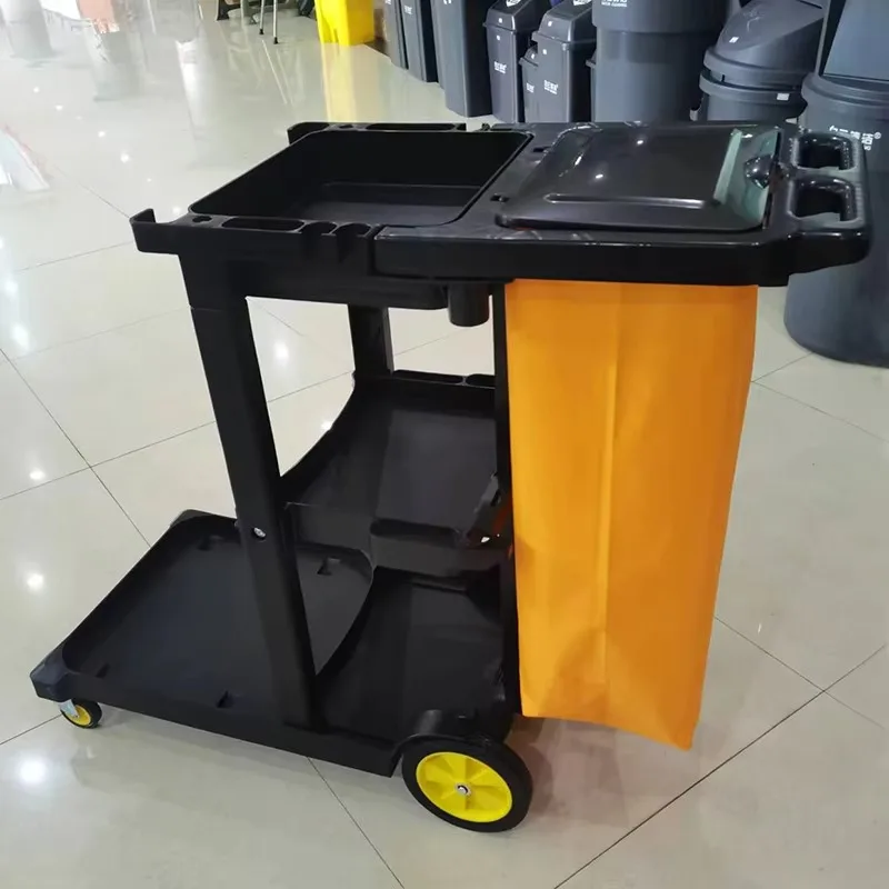 عربة تنظيف عربة الماشف متعددة الوظائف عربة المزار مع غطاء عربة تنظيف غرفة الفندق عربة خدمة المزار #4