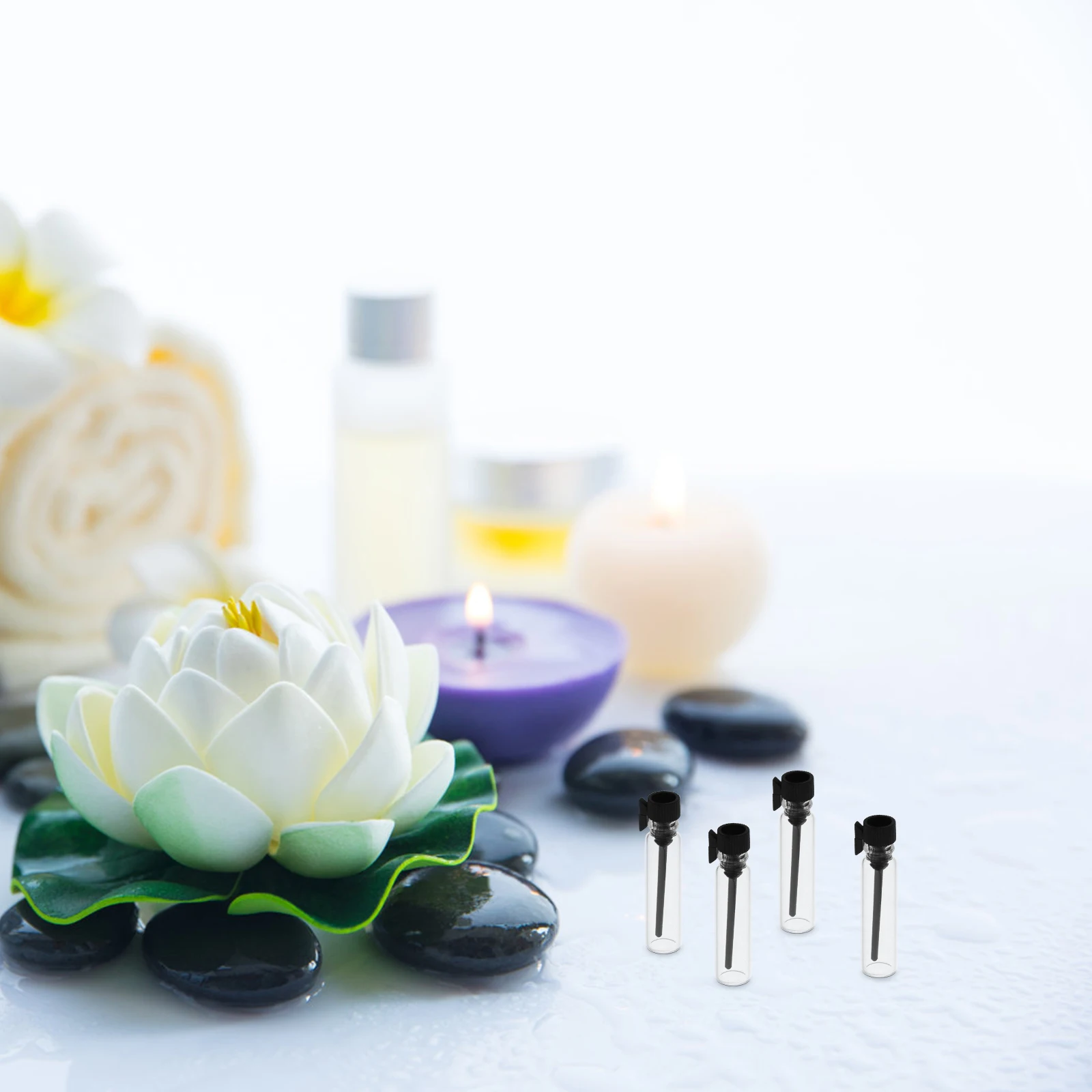 

10 Pcs Empty Perfume Bottles Essential Oil Sampler Mini Vials Travel Black Glass Packaging Samples For Teen Girls