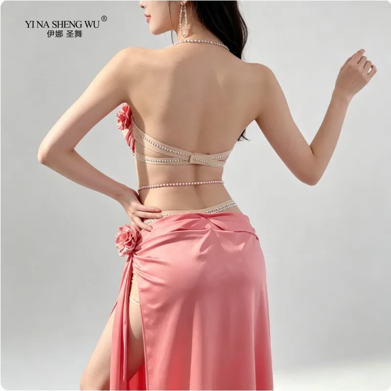 Belly Dance Table Performance Costume for Women 2026 New Diamond Studded Bra Long Skirt Set for Oriental Dancers