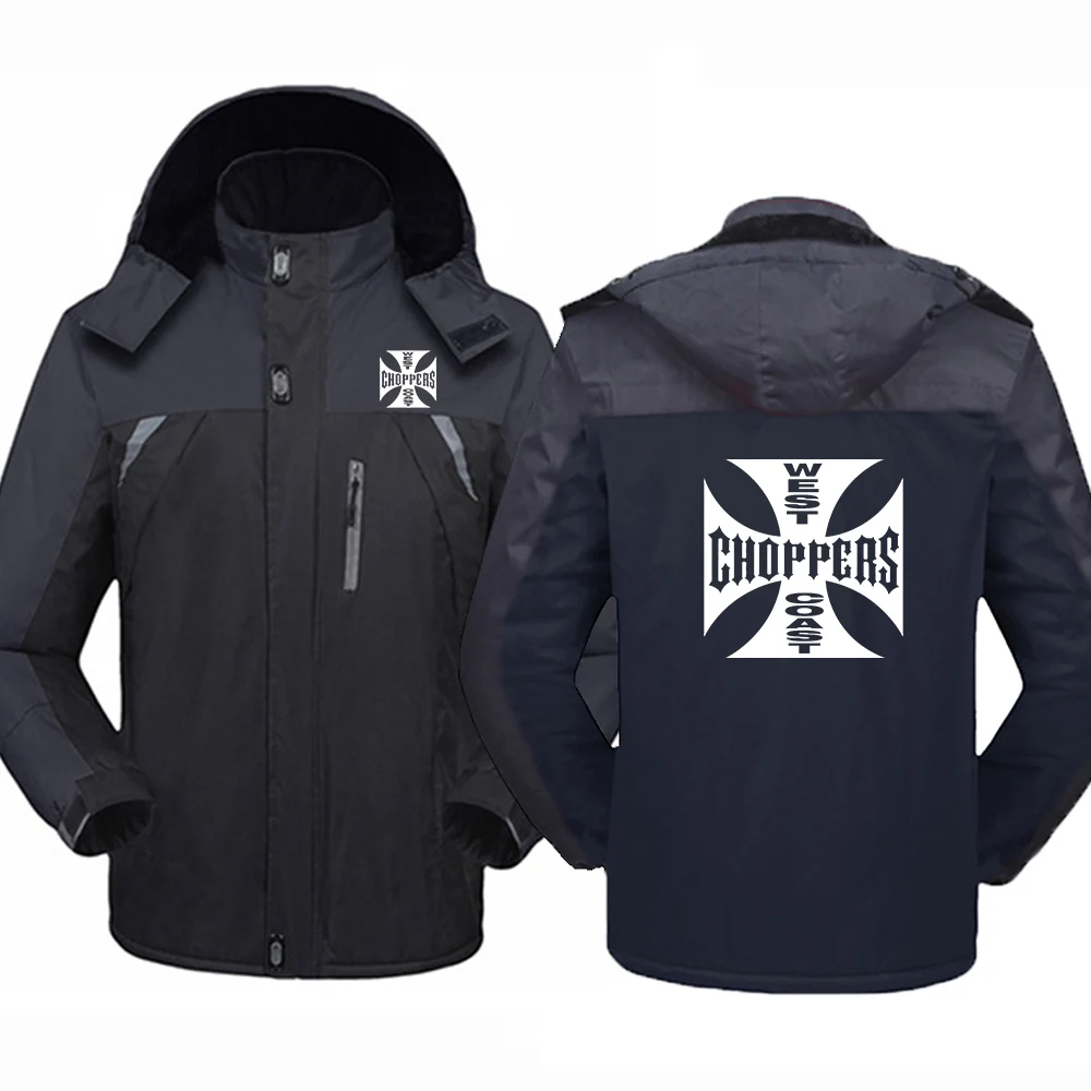 West Coast Choppers 2024 Printing New Men Thickened Windbreake Autumn and Winter Outdoor Water Proof Wind Breaker Jacket Tops