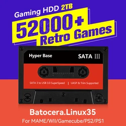 2TB Batocera Gaming HDD in 52000 Spielen für PS3/PS2/Wii/Wiiu/Sega Saturn/N64/Mame Retro-Spiele konsole für Windows PC/Laplop gebaut