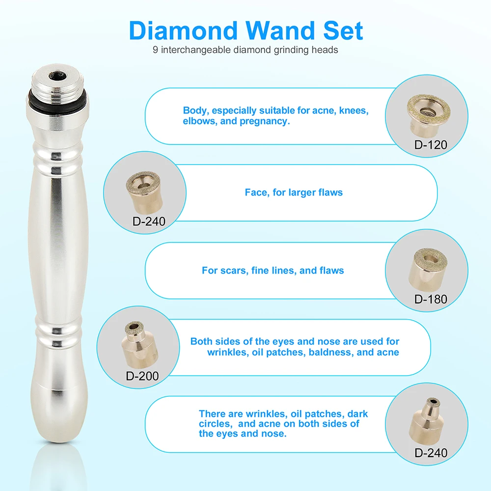 3 In 1 Diamond Micro Carving Skin Grinder Blackhead Suction And Exfoliation Spray Deep Whitening Beauty Instrument  for beauty