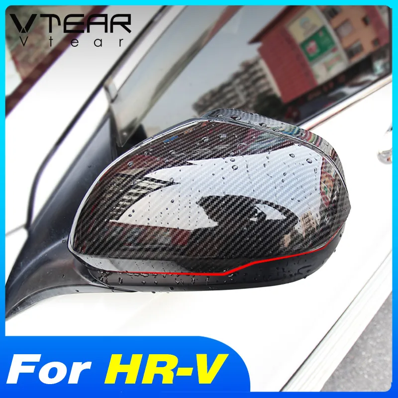 Vtear Car Rearview Mirror Cover For Honda HRV HR-V 2015-2022 Chrome Frame Covers Cap Exterior Car-styling Decoration Accessories