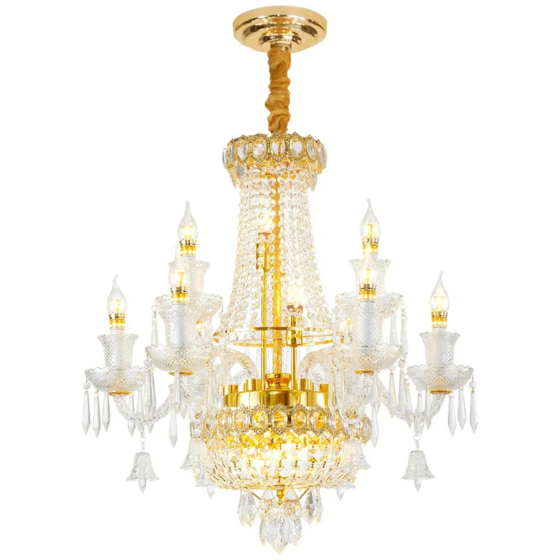 

Living room, chandelier 2025 new model, wedding, decoration, Europe and America, candle, crystal chandelier 24K electroplating