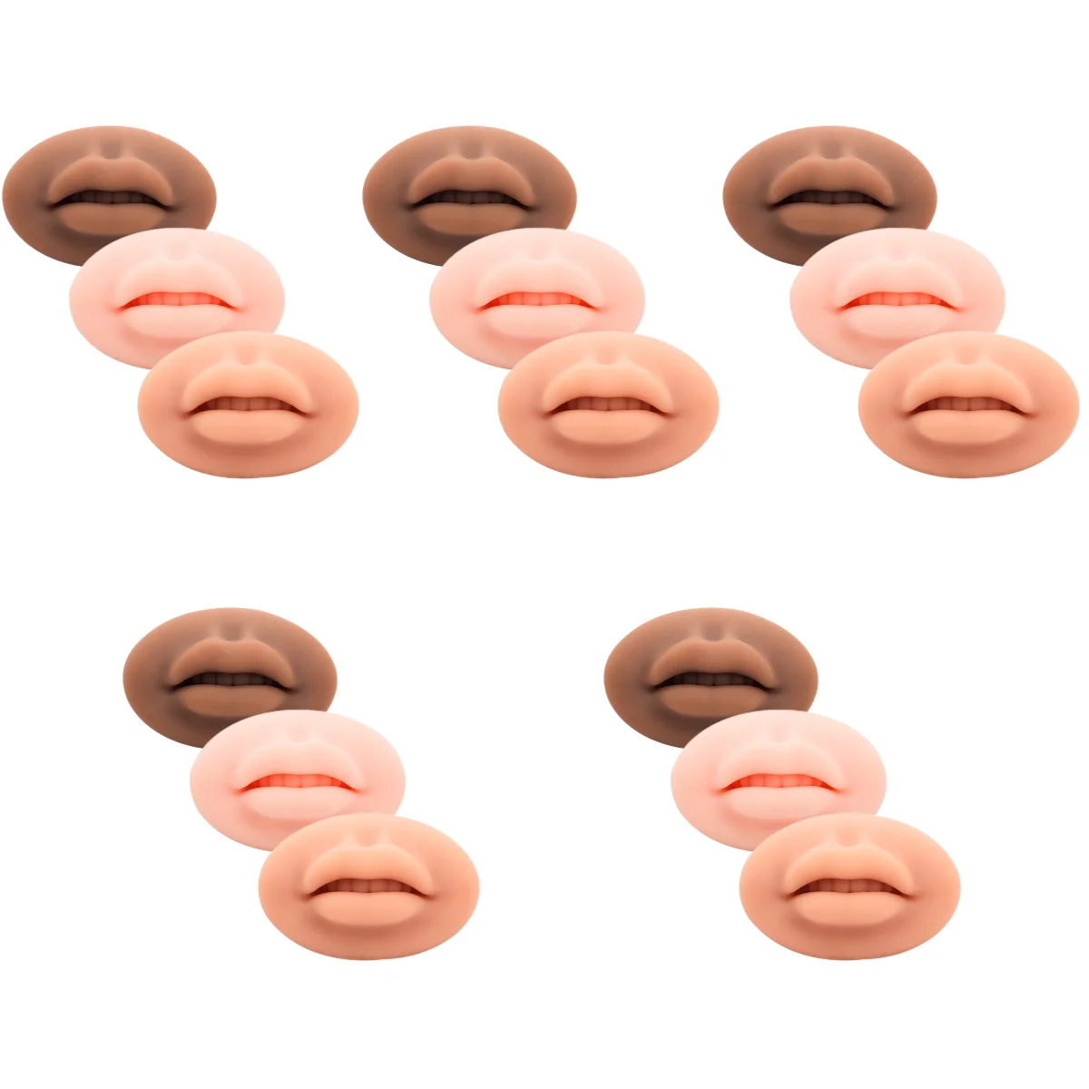 

5 Pieces Silicone Lip Mask Tattooing Practice Skin Makeup Accessories Fake Elastic Softer Portable Tattoos Accessory