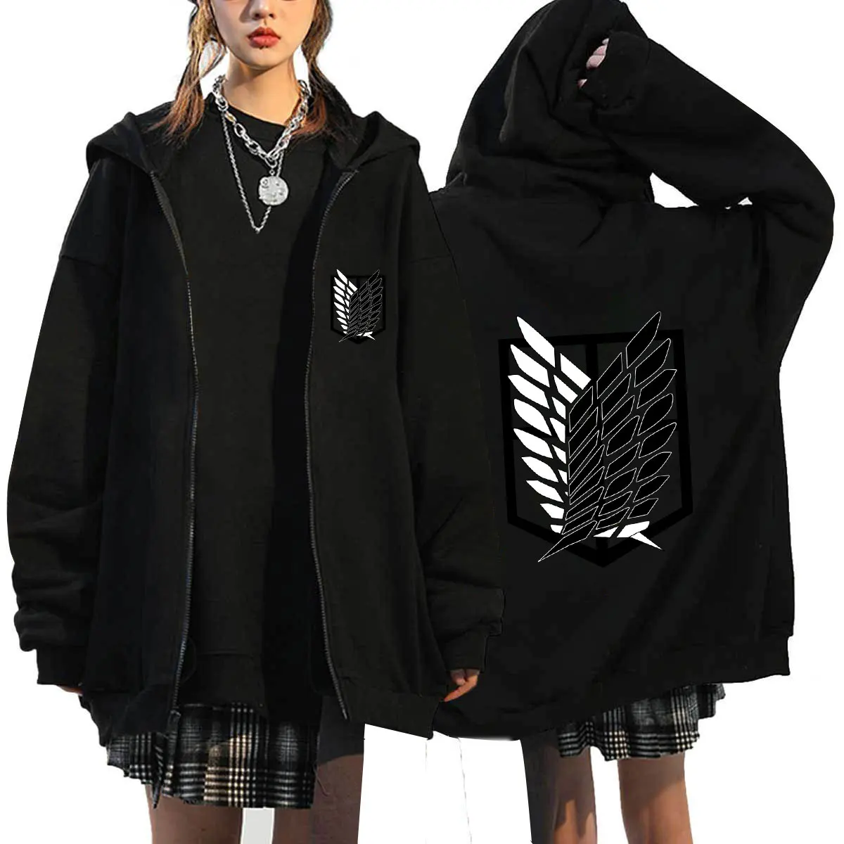 Men Women Hot Anime Zip Hoodies Attack On Titan Levi Graphic Printed Hooded Sweatshirt Harajuku Unisex Zipper Jacket