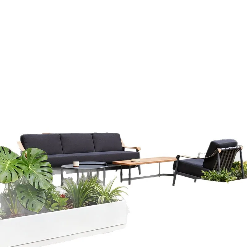 

courtyard garden model room outdoor leisure furniture open-air waterproof and sun protection combination