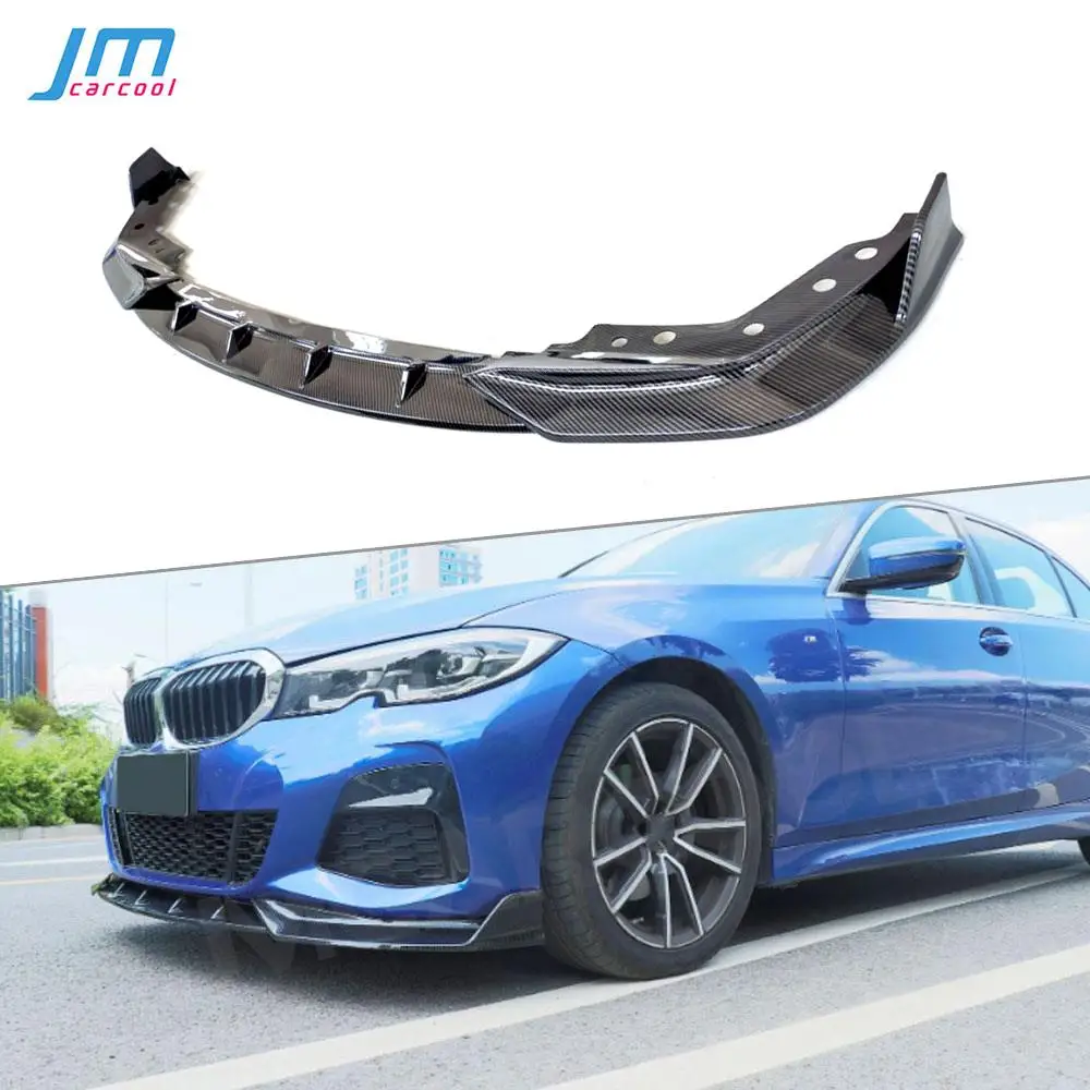 

3 Series Front Bumper Lip Spoiler For BMW G20 G28 2019 2020 PP Black Head Chin Shovel Car Styling