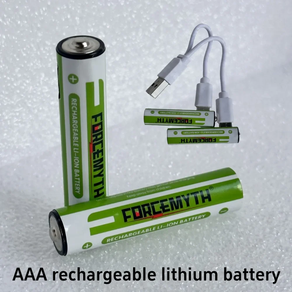 Rechargeable Li-ion Battery AA  AAA 1.5V 2500mAh / Type-C Cable Included / Pinky Battery