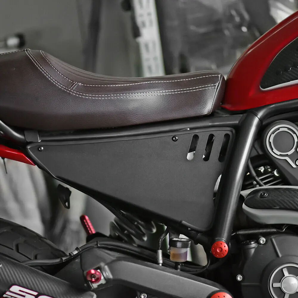 New Motorcycle Aluminum Seat Cushion Side Panel Protection Decorative Covers For Ducati Scrambler 800 Accessories HOT selling