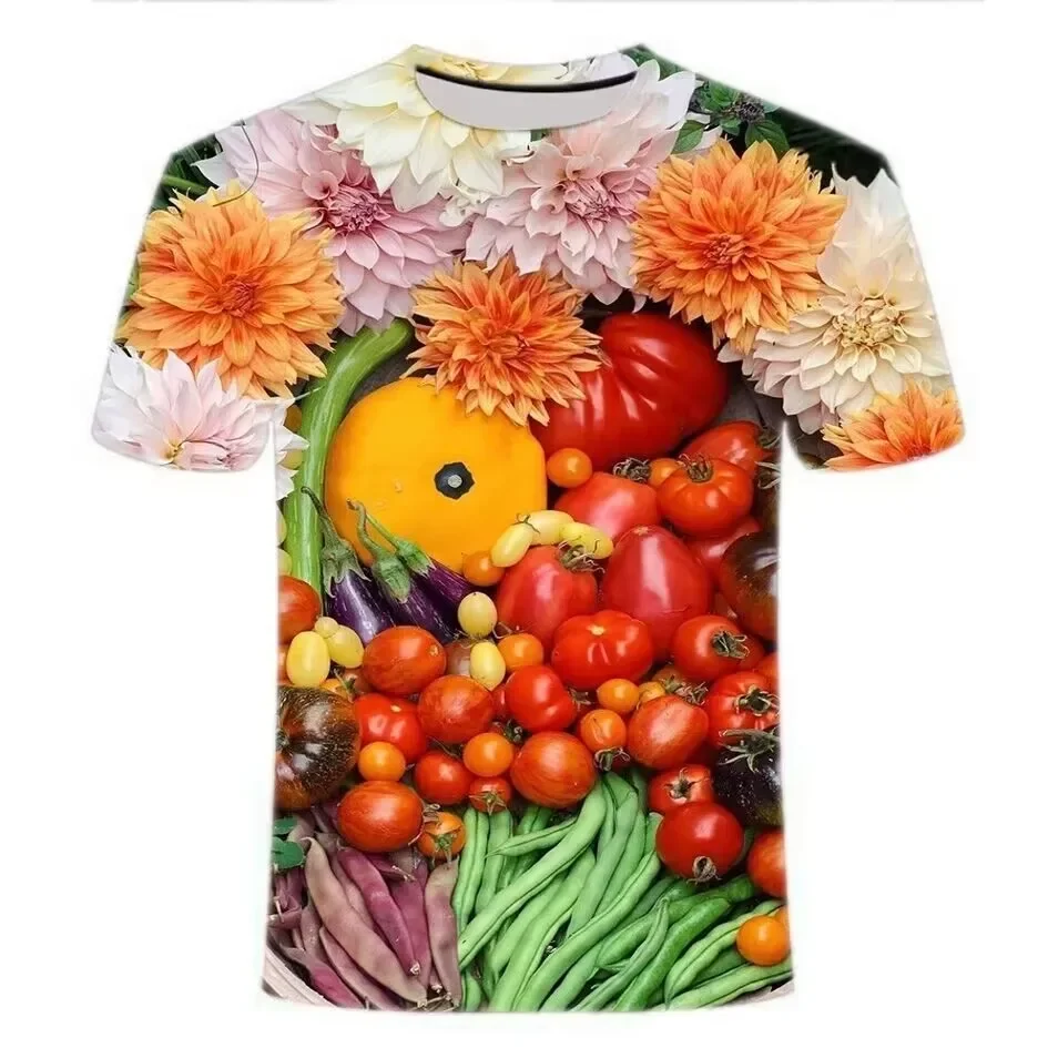 

Summer Fruit Vegetable 3D Printed T-Shirts Men Women PLUS Size Fashion Short Sleeve T Shirt Kids Tees Tops Man Clothing