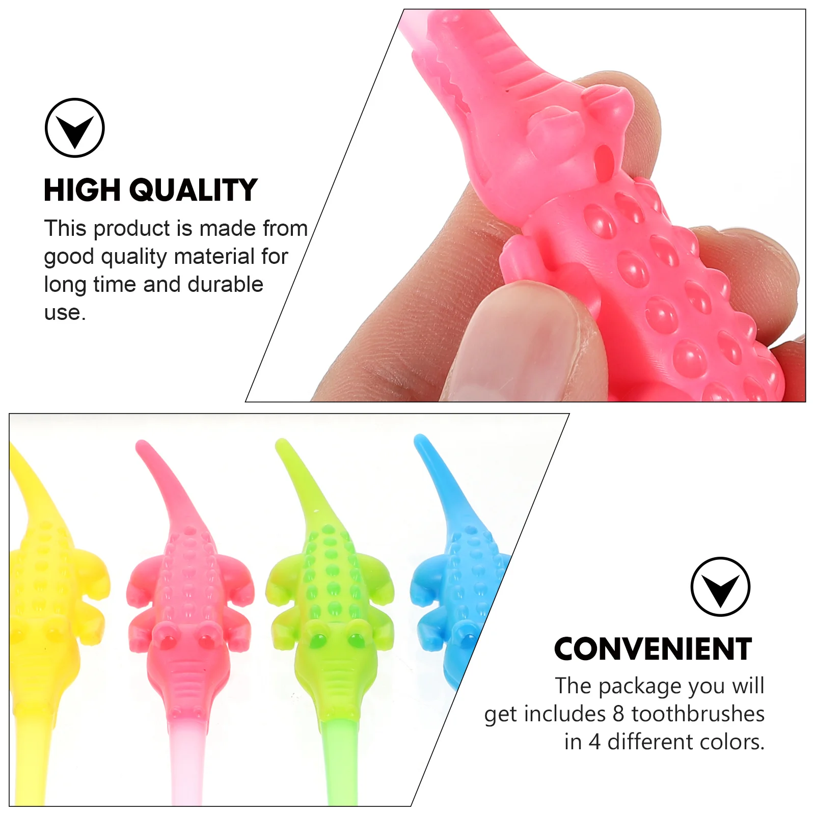 

8Pcs Children Toothbrush Kids Manual Cartoon Teeth Cleaning Brushes Assorted Colors Soft Bristle Oral Care Supplies Portable