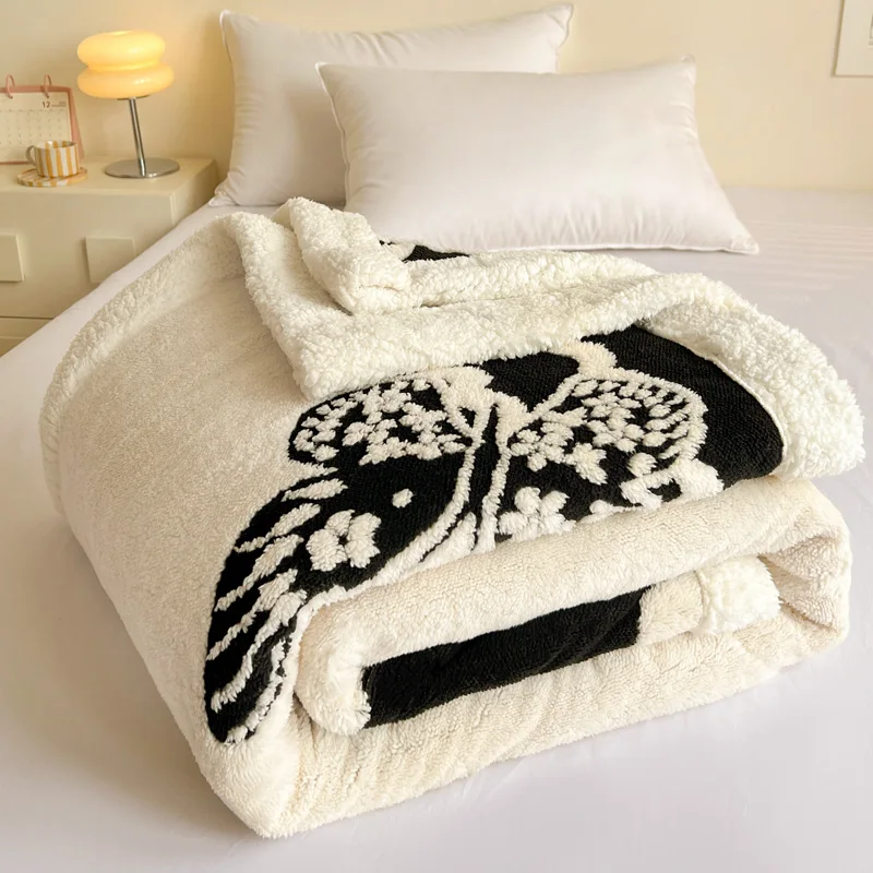 

2025 Velvet Coral Blanket Cationic Lamb Velvet Multifunctional Blanket Office Home Camping Nap Leisure Blankets Christmas Gifts