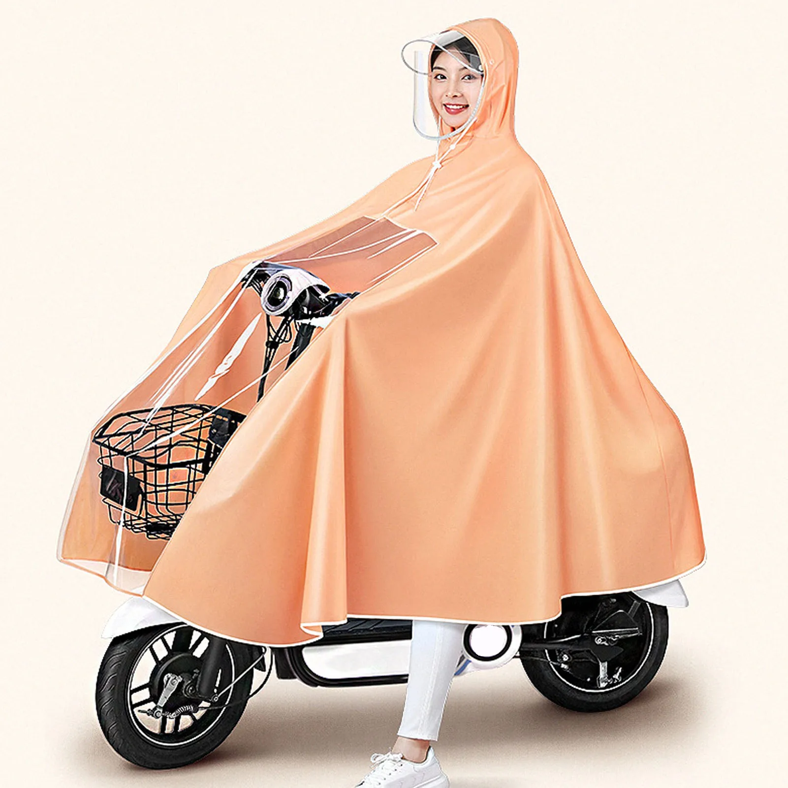 

E-bike Raincoat, Electric Battery Bike Raincoat Bicycle Rain Poncho Long Full Body Reusable Rain Poncho