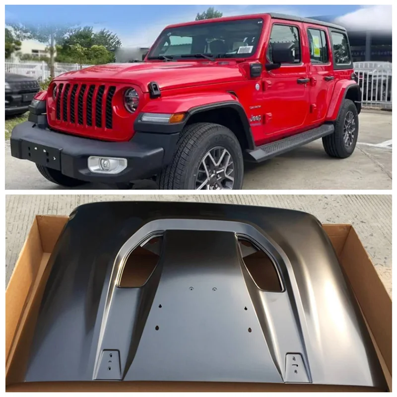 

High Quality Stainless Steel Front Bumper Engine Hood Vent Cover Machine Cover Fits For Jeep Wrangler JK JL 2007-2021