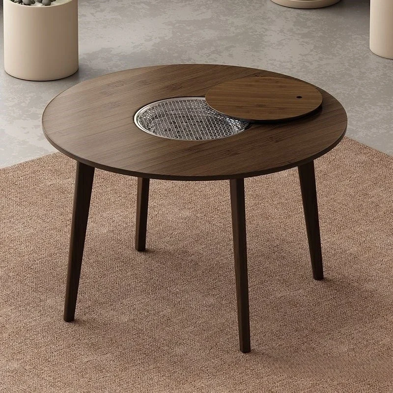 Set completo per uso domestico di tavolo da tè con stufa chiusa, tavolino cinese, tavolo da tè riscaldato da giardino