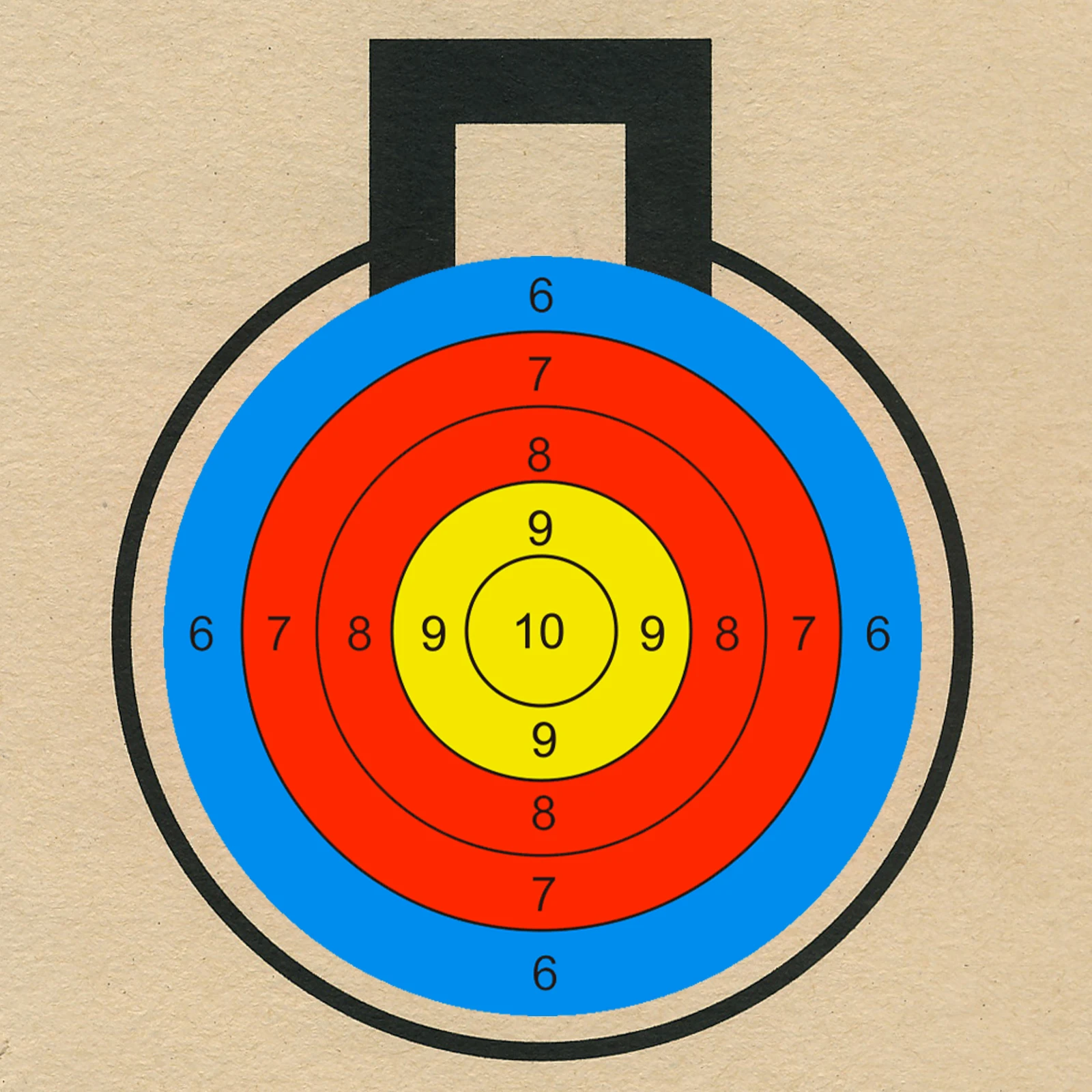 Color Ring Digital Accurate 100Pcs 4inch Shooting Practice Target Stickers Shooting Target Training Supplies Stickers Shooting Target Label (Can Be Used for Real Guns to Practice with Air Gun Practice)