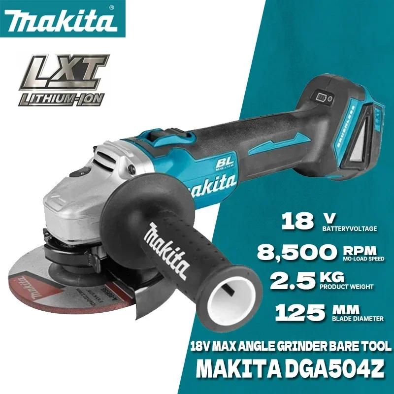 MAKITA DGA504 Angle Grinder Brushless 18V Lithium Battery 125mm Cut-Off Grinder Cordless Cutting Machine For MAKITA DGA504Z