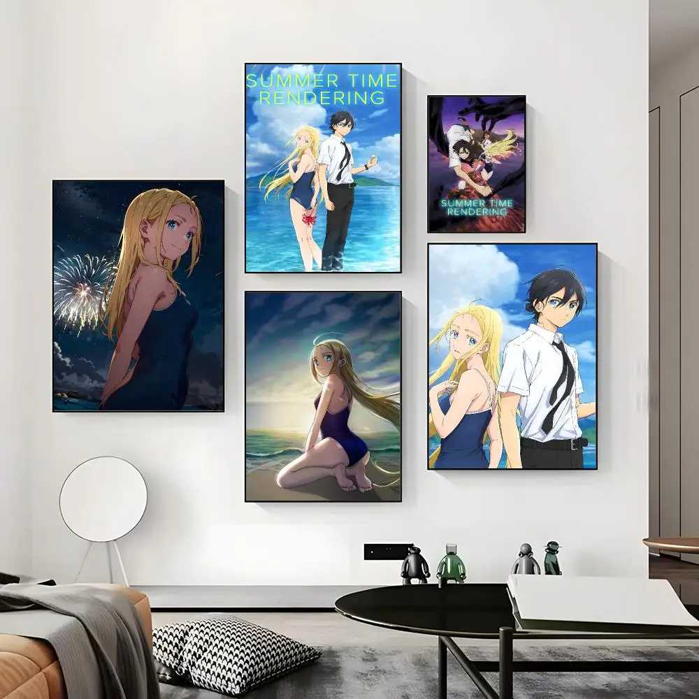 Anime S-Summer Time Rendering Poster HD Paper Print Home Living Room Bedroom Entrance Bar Cafe Art Painting Decoration