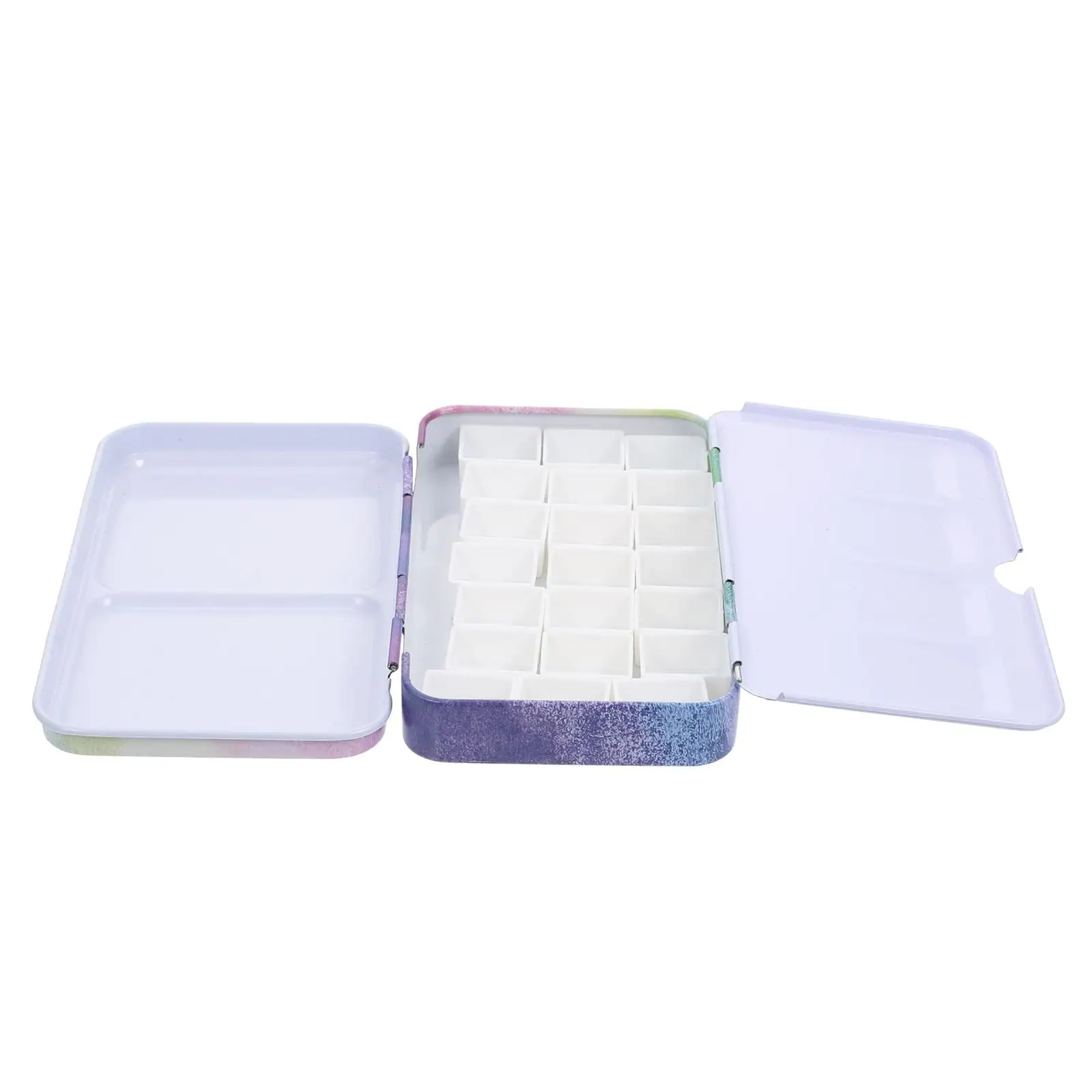 

Iron Watercolor Paint Box Durable Empty Case for Artists Students Travel Size Keeps Colors Fresh Supplies Palette