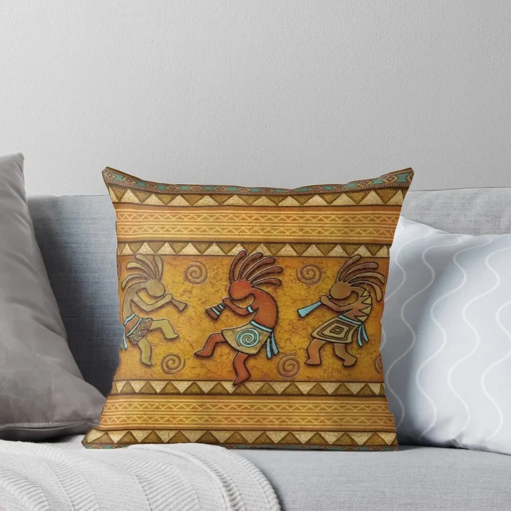 Kokopelli flute player Throw Pillow Decorative Cushions Pillow Decor Decorative Cushion Sofa Covers Pillow