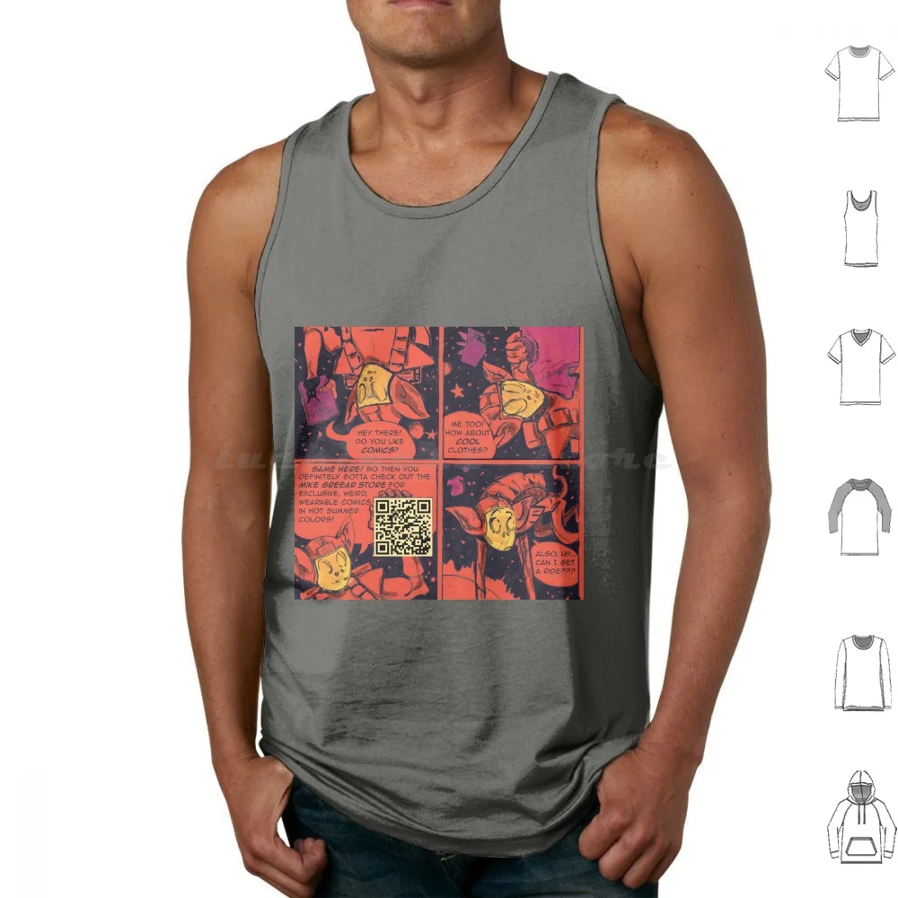 Guerrilla Advertising Promo Comic Tank Tops Vest Sleeveless Cute Orange Sun Tangerine Purple Hot Pink Pink Monkey