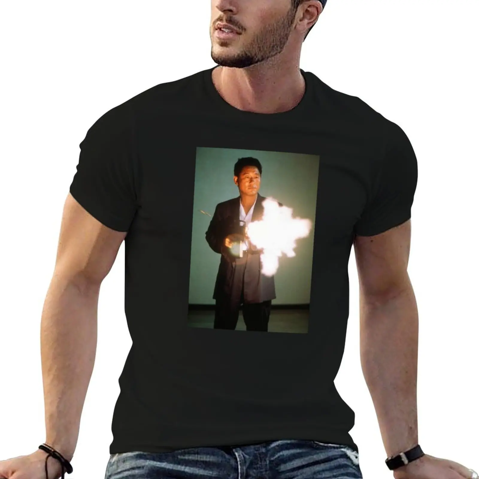 

shirts t cotton 100% Takeshi Kitano t men man T-Shirt luxury for funny brand shirt cotton - Sonatine