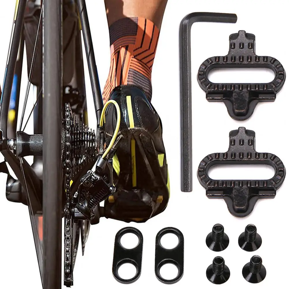 ملحقات أحذية ركوب الدراجات مجموعة أحذية ركوب الدراجات مع مفتاح ربط سداسي لدراجات الطرق الجبلية MTB دواسة ذاتية القفل #3
