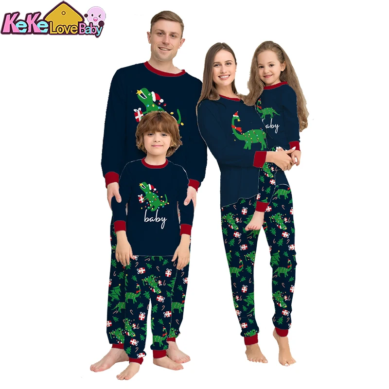 Family Matching Christmas Pajamas Set 2024 Xmas Father Mother Daughter Family Look Clothes Adult Kids Sleepwear Pyjamas Outfits