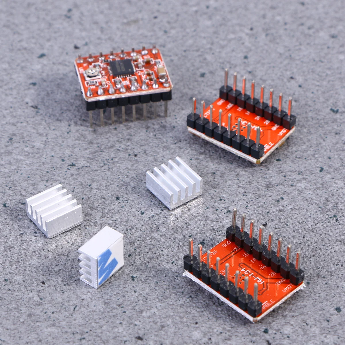 

3 pcs A4988 Stepper Motor Driver Module With Heat Sink For 3D Printer Reprap Cnc Engraving Machine 16 Step Resolution Pololu