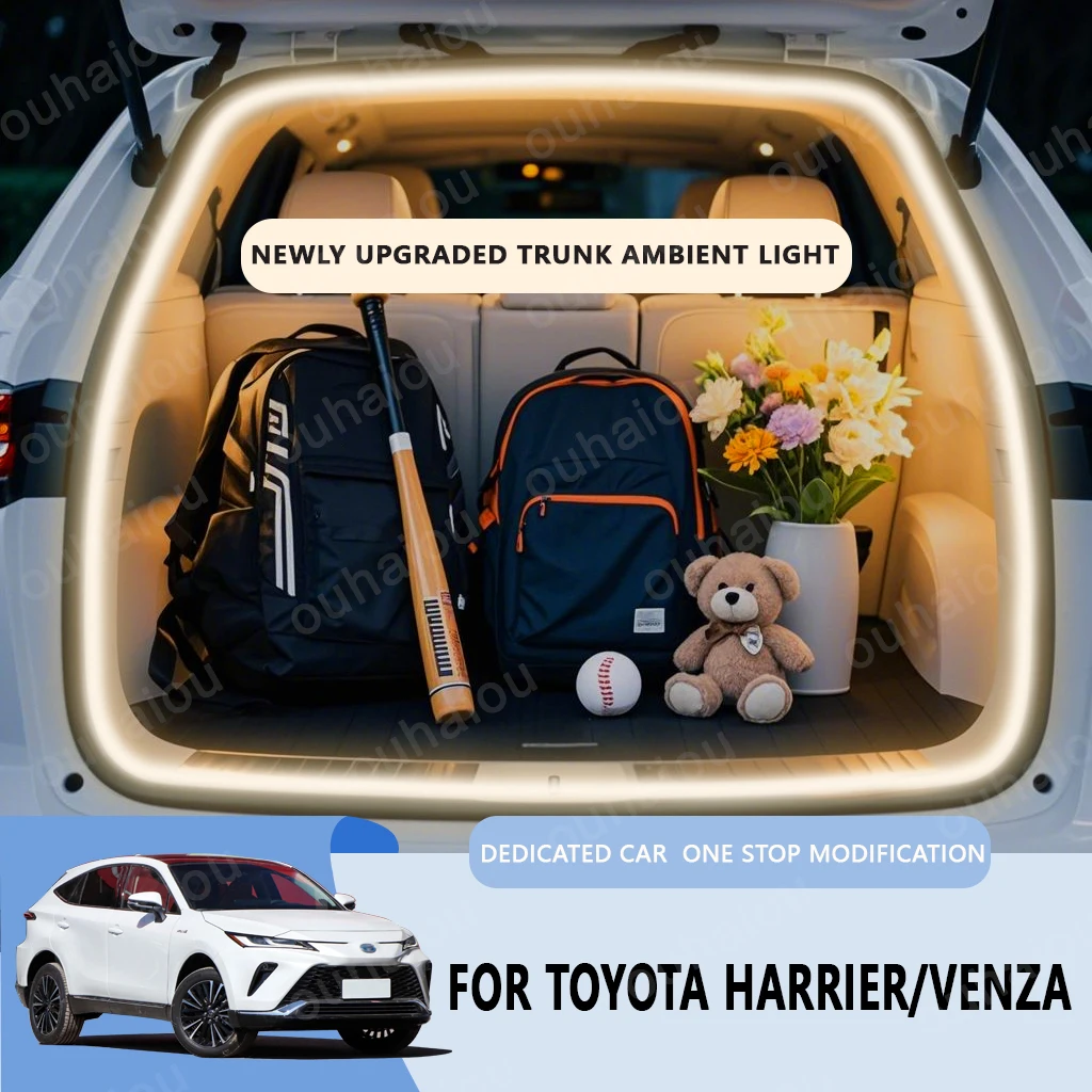 

For Toyota HARRIER/Venza trunk light modification light Atmosphere lights White warm white Rear Trunk LED Light Bar