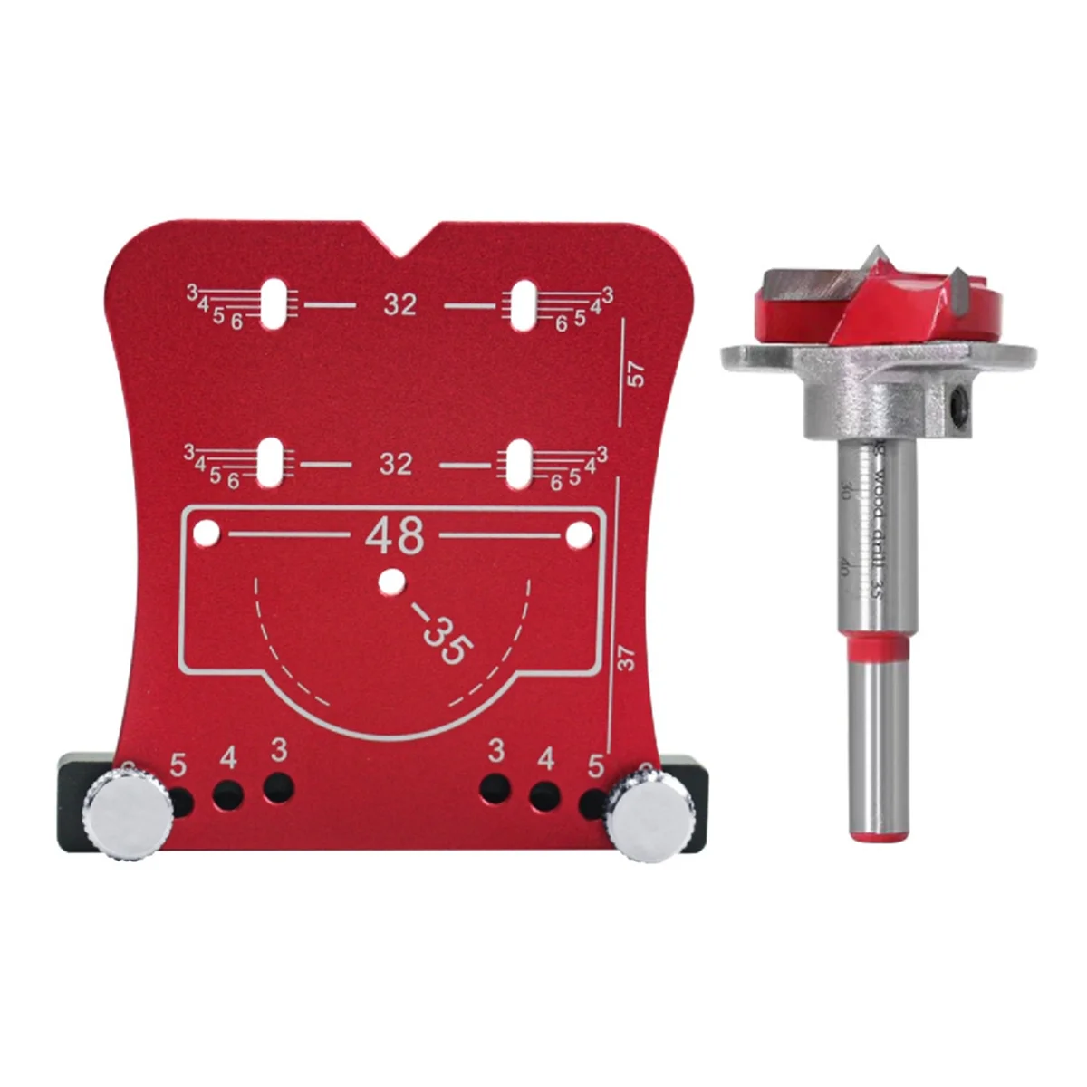 35mm Woodworking Hinge Hole Opener Punch Tool,Punch Locator and Limiting Frame,Drilling and Mounting of Hinges-A Set