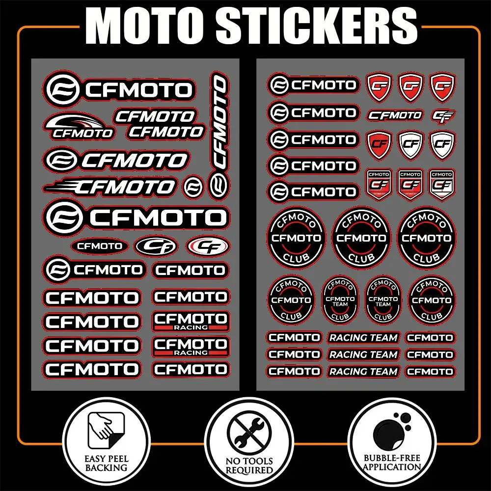 

FOR CFMOTO Universal Multi-Purpose Reflective Waterproof Stickers Scratch Conceal For Auto Bike Helmet Mug Fridge Decoration