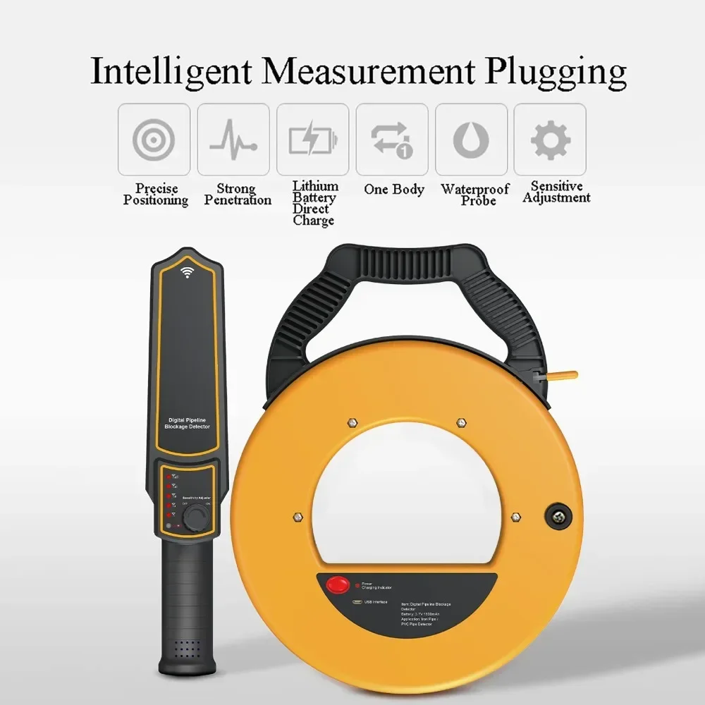 Pip PVC Iron Pipe Blockage Detector 30M Line Diagnostic-tool Scanner Pipeline Blocking GPL30 Clogging Plumbers Instrument