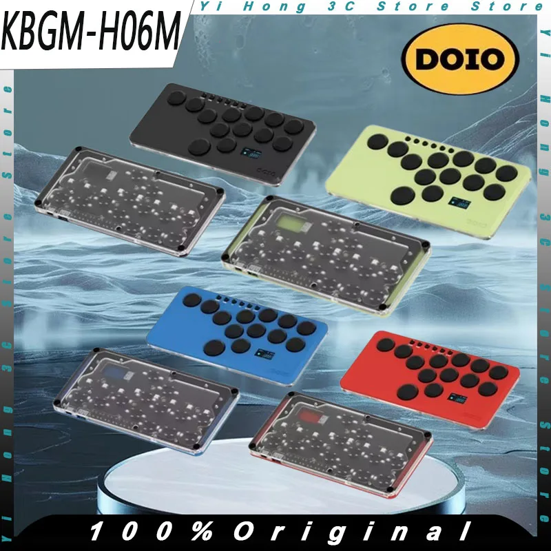DOIO KBGM-H06M HITBOX Teclado de jogo com fio de liga de alumínio Teclado para jogos Hot Swap PBT Suporte personalizado Ps4 Ps5 Switch